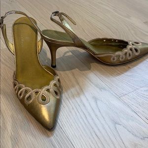 Gold Cole Haan Heels